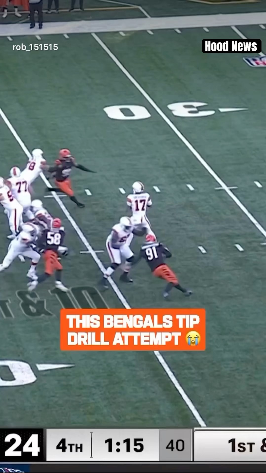 Bengals tip drill ? #hoodnews #bengals #clevelandbrowns #football #sports #how #omg #wow #noway #i