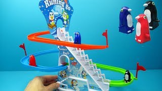Penguin Race Toy | Funny toy review and playing for kids 