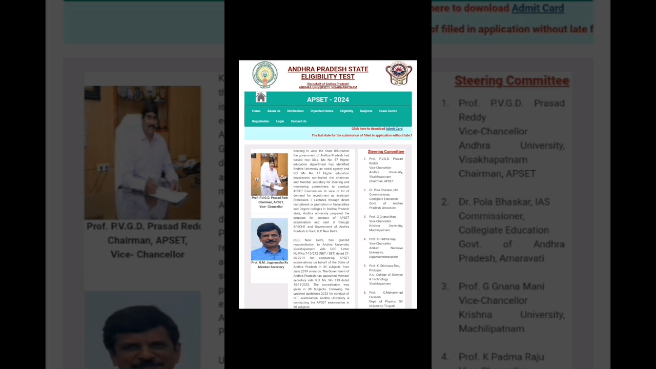 AP SET 2024 ADMIT CARD 