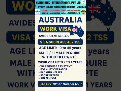 New jobs in Australia 🇦🇺 | Australia 🇦🇺 Work permit available | #shorts #job #australia #india