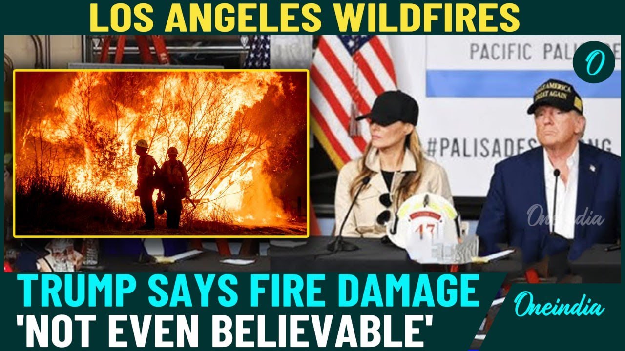 LA California Wildfires Trump’s Full Statement | Trump's Heated Exchange With Los Angeles Mayor