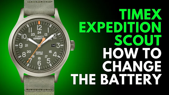 Timex Expedition Scout Watch Battery Replacement