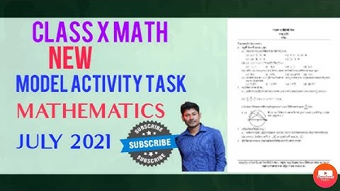 New Mathematics  Model Activity Task Class X July 2021#wbbse
