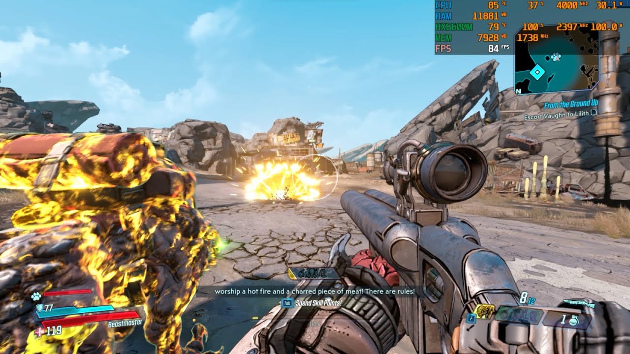 Borderlands 3 (Max Settings) - RX 6600M - R5 5600H - Lenovo Legion 5