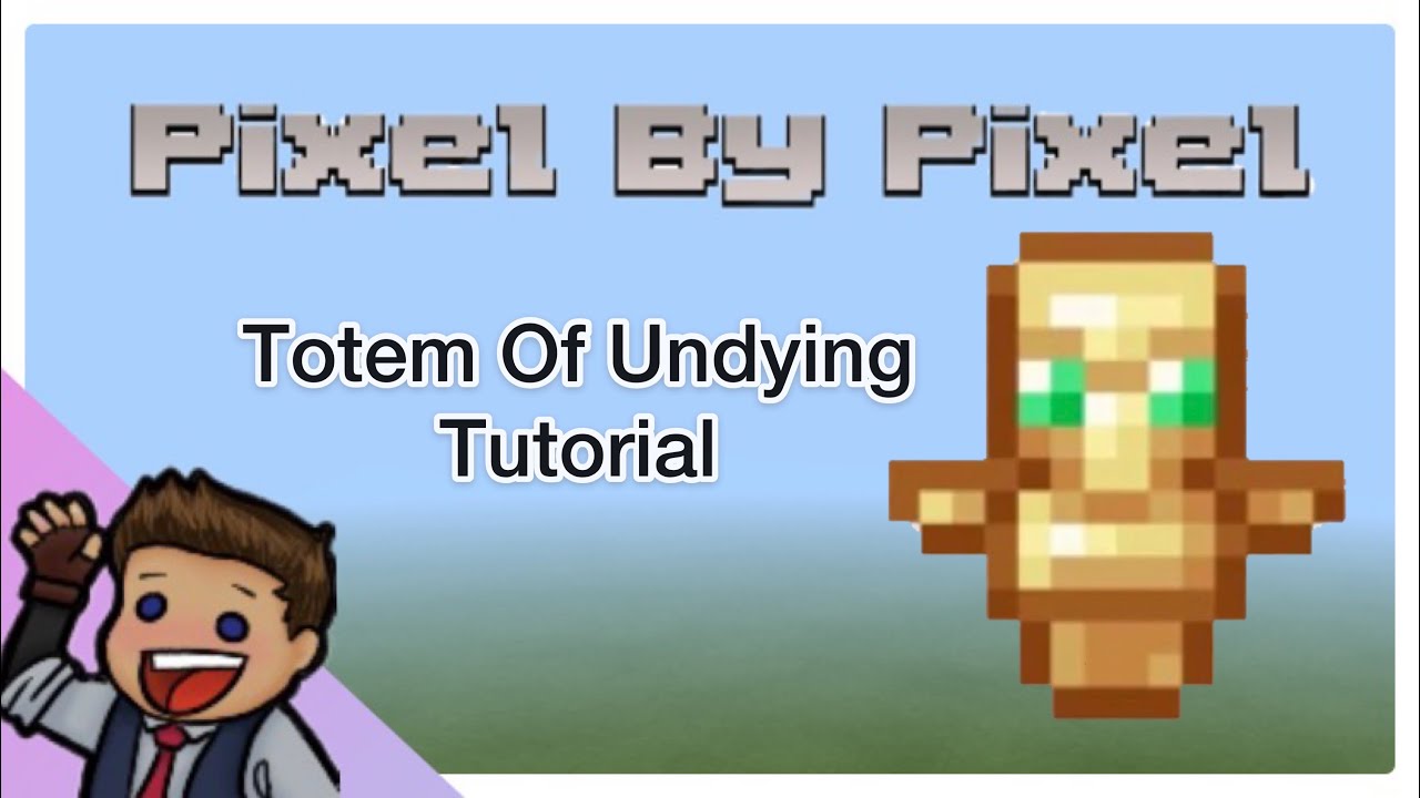 Minecraft Totem Of Undying Tutorial | Pixel Art | Pixel By Pixel - YouTube