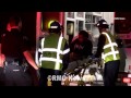 Robbery suspects crash into vacant house during pursuit in Glendoa, California.