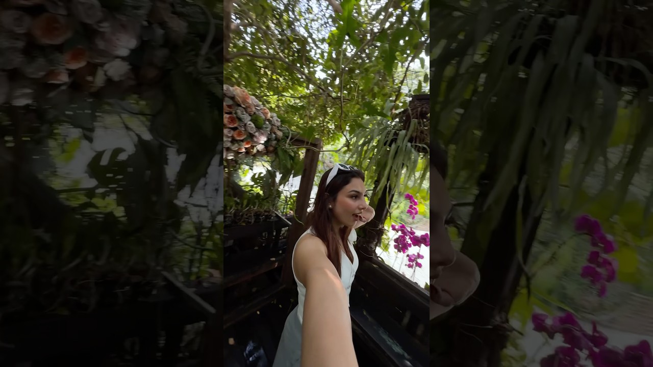 yeh kahan aa gye hum😨😳green forest with waterfall in this city? #tanyatandonvlogs #thailand #cafe
