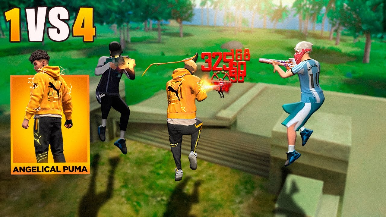 USEI A NOVA CALÇA ANGELICAL PUMA NO RUSH FRENÉTICO SOLO VS SQUAD!! FREE FIRE MOBILE