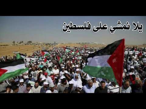 يلا امشو معانا عفلسطين عفلسطين درب الأقصى نادانا متى رجعين♥️❤️