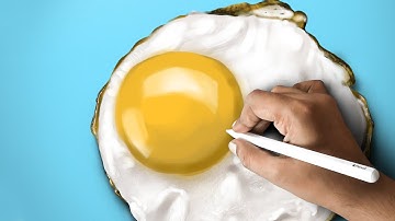 Fried Egg | Digital Painting | iPad Pro | Procreate