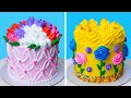 Most Beatiful Flower Cake Decorating Ideas | So Yummy Colorful Cake Tutorial Compilation