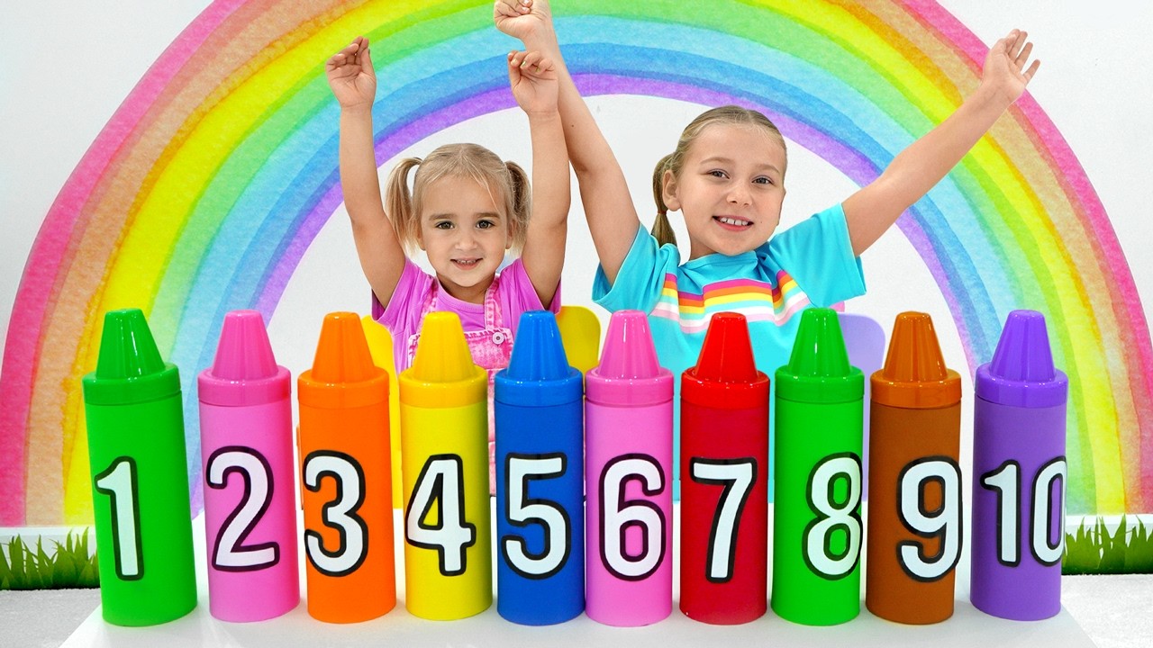 Изучаем числа от 1 до 10 с помощью волшебных карандашей