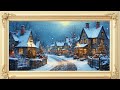 Relaxing  Music for Study, Focus &amp; Work | Christmas Village Ambience | Snowy Holiday Wallpaper 4k