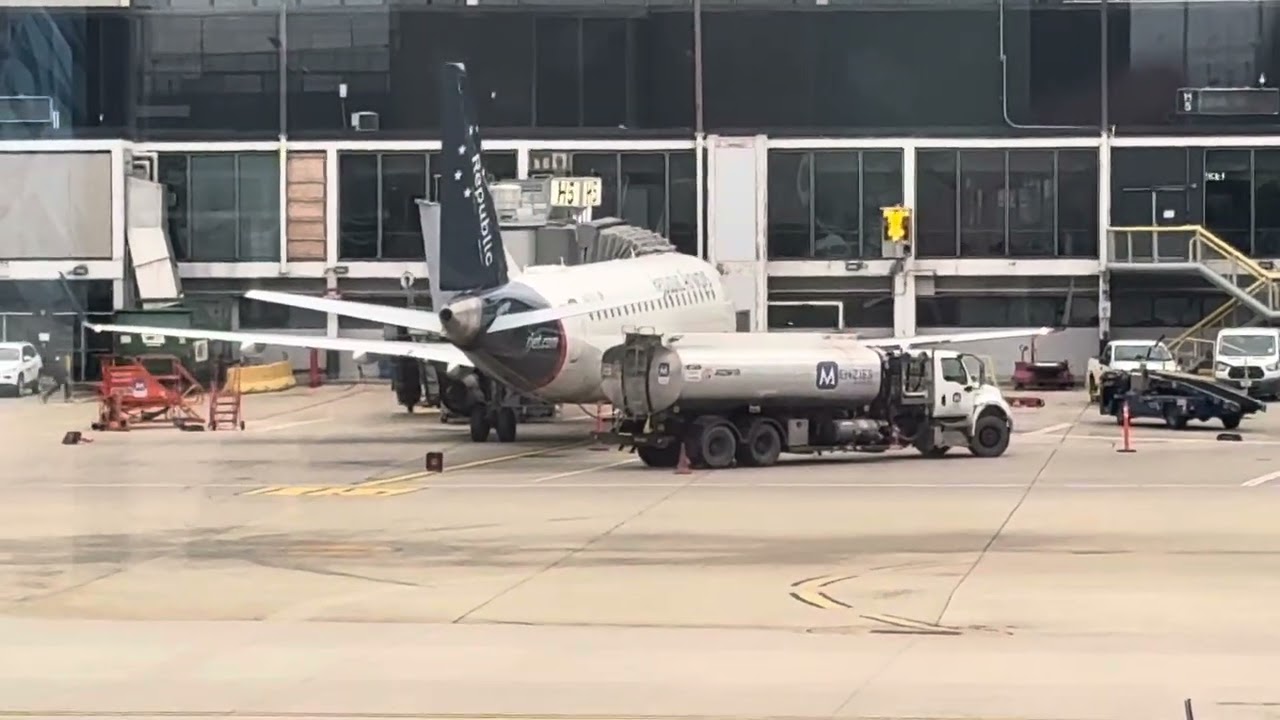 Republic Airlines E-175 in special livery at Chicago O Hare Airport
