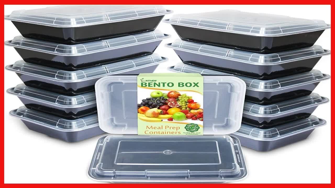 Enther Meal Prep Containers Single Lids Food Storage Bento BPA Free ...