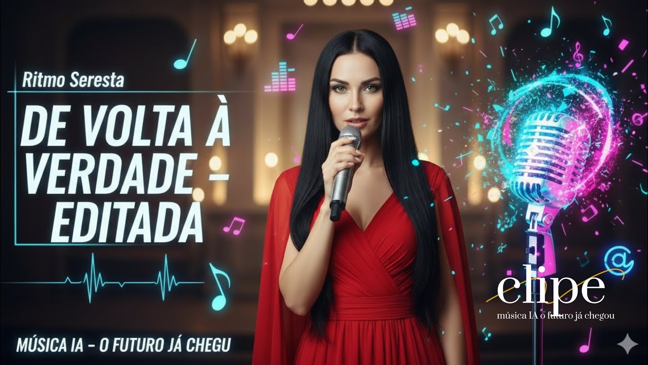 Ritmo de Seresta de volta a verdade editada, clipe,musica IA o futuro já chegou