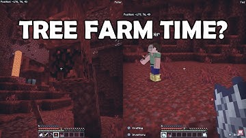 TREE FARM | In the Nether with Nothing (Part 7) | Minecraft SPLITSCREEN 2-Player Nintendo Switch