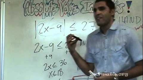 Algebra - Absolute Value Inequalities
