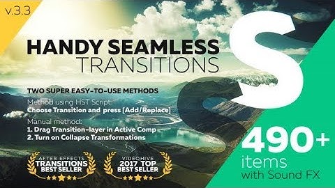 Handy Seamless Transitions v3.3 (After Effects project)