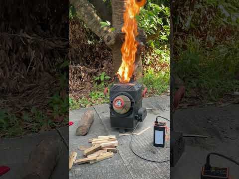 موقد الحطب الذي لا يدخن يمكن أن يحرق الدخان في النار