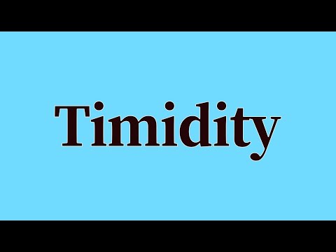 Timidity Pronunciation and Meaning