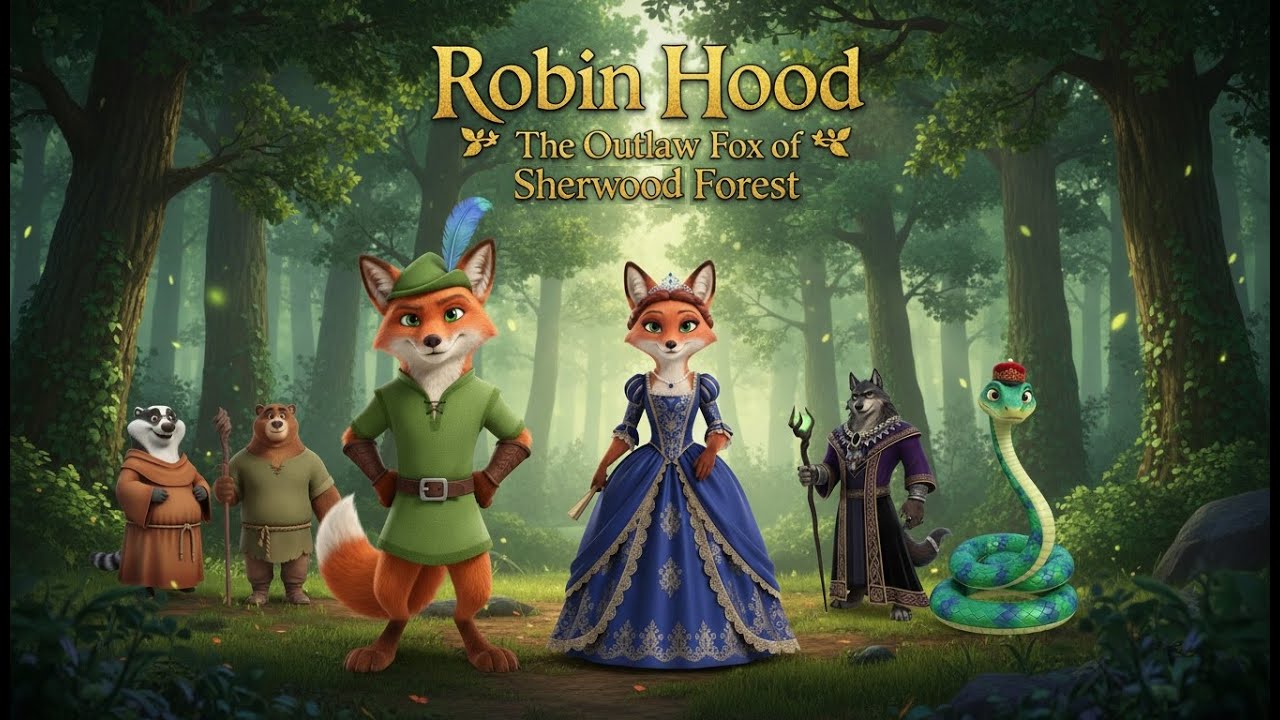 Robin Hood: The Outlaw Fox of Sherwood Forest | Fairy Tales | Cartoon Animation
