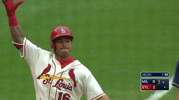 MIL@STL: Wong opens the scoring with a triple