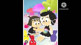 Giving Hanazuki a tummy rub to sootime stomach ache