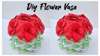 How To Make Flower Vase With Paper🏺🌺 l Easy Flower Pot l How To Make Flower Pot With Paper✨😍