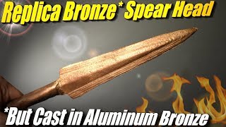 Casting an Aluminum Bronze Replica "Bronze Age" Spear Head in a Vertical Sand Flask