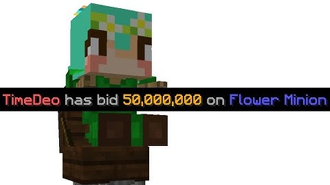 wasting 50,000,000 coins on a flower minion (hypixel skyblock)