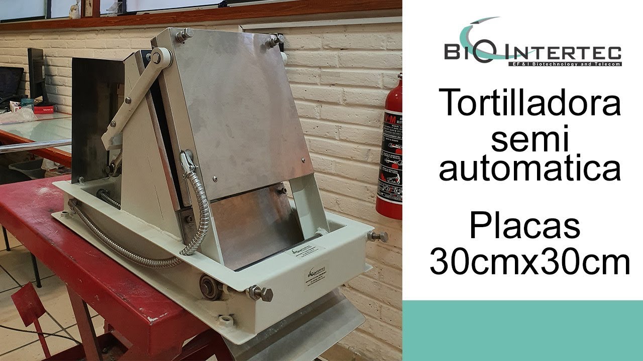 Tortilladora para harina con placas 30X30 cm - Tortilla machine auto