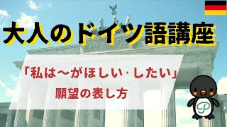 『大人のドイツ語講座』#35-3「私は～がほしい・したい」願望の表し方