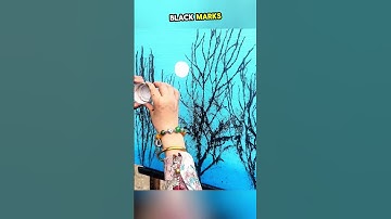 Easy painting hack with branch and cap 👍