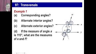 Saxon Math - 76 (4th Edition) - Lesson 97: Transversals