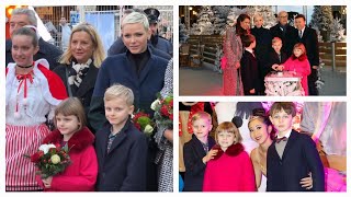 Princess Charlene, Jacques, Gabriella and Charlotte Casiraghi opened Christmas Village in Monaco