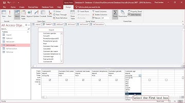 Importing Data and Creating Tables - Castles Live & Loud - BTEC IT Unit 2