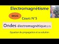 Cours n 9  ondes lectromagntique 13  quation de propagation et sa solution