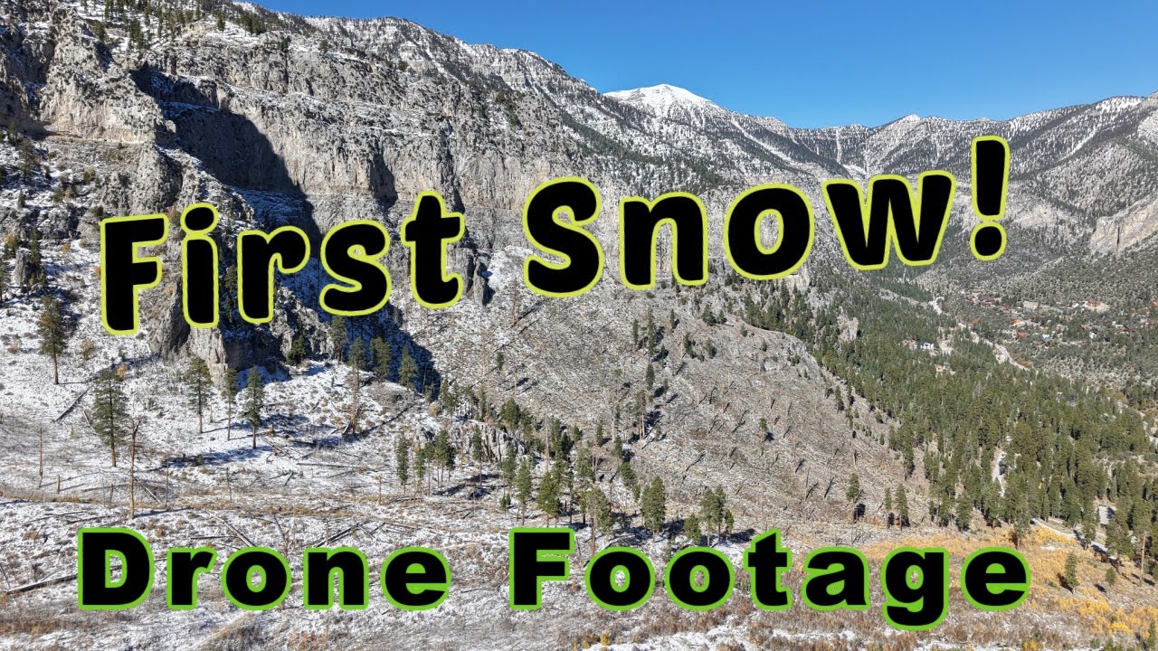 Hiking in the stunning First Snow along the South Loop Trail! DJI Air 3S at Spring Mountains!