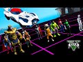 Avengers Spine-ramp challenge Hulk Thanos Spiderman Superman Rocket Raccoon Superhero cars racing