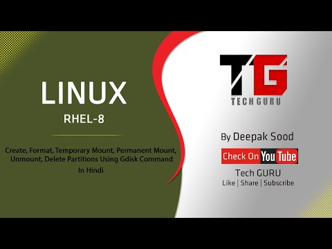 Create, Delete, Modify Partition Using Gdisk Command In Hindi By Deepak Sood || Video-4 || Tech GURU