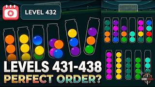 Ball Sort Puzzle Levels 431–438: Perfectly Organized & Calm Gameplay