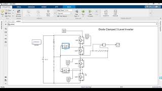 Diode clamped Inverter simulation screenshot 5