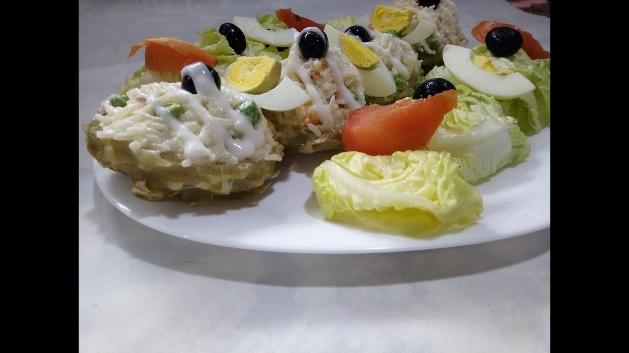 سلطة القرنون محشية بالارز . اروع من ما يكون.