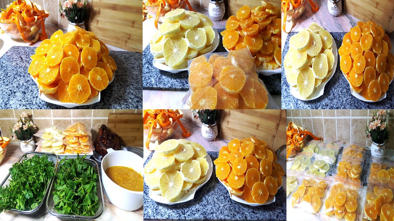 تحضيراتي لشهر رمضان🕋 طريقة تخزين البرتقال والليمون والليمون الهندي في المجمد لمدة طويلة