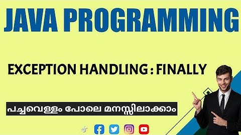 Finally |Exception Handling|Java Programming|malayalam Tutorial