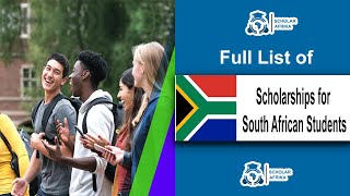 Full List of Scholarships for South African Students 2024