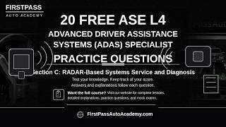 ASE L4 ADAS Practice Test | Part 3 - RADAR-Based Systems