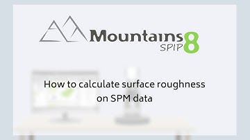 MountainsSPIP®8 | How to calculate surface roughness on SPM data