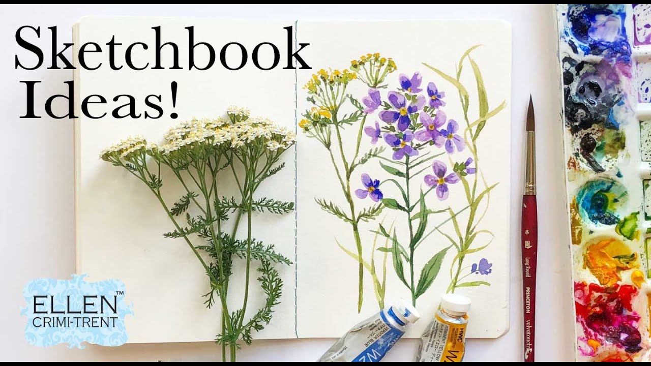 Watercolour Sketchbook (Blue Wildflowers)